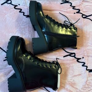 Black madden girl talent combat boots